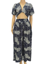 Load image into Gallery viewer, R91-TVNT517N (Vintage navy pineapple), Ladies Rayon Twist-V-Neck matching Top