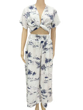 Load image into Gallery viewer, R91-TVNT290 (White map), Ladies Rayon Twist-V-Neck matching Top