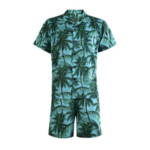 Load image into Gallery viewer, N90-AR23557/N90-TR23557 (Light Green Tree), Men (92% polyester + 8% spandex) Aloha Shirt/Shorts/Set