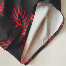 Load image into Gallery viewer, N90-B2104 (Black with red tribal), Men Microfiber Boardshort (4 - way stretch) - three pockets - Size 34‘ outseam is 22 inch.