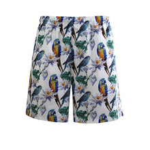 Load image into Gallery viewer, N90-AR23983/N90-TR23983 (White With Blue Bird), Men (92% polyester + 8% spandex)  Aloha Shirt/Shorts/Set
