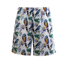 Load image into Gallery viewer, N90-AR23983/N90-TR23983 (White With Blue Bird), Men (92% polyester + 8% spandex)  Aloha Shirt/Shorts/Set