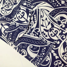 Load image into Gallery viewer, N90-B2219 (Navy turtle tribal), Men Microfiber Boardshort (4 - way stretch) - three pockets - Size 34‘ outseam is 22 inch.