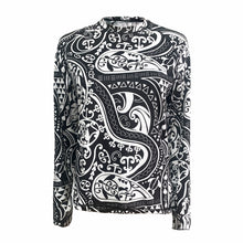 Load image into Gallery viewer, N91-UV2209 (White with black turtle tribal), Women UPF 50+ Sun Protection Outdoor Lightweight Long Sleeve Outdoor Hiking Fishing Running UV Shirt