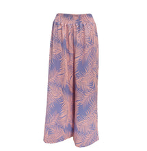 Load image into Gallery viewer, N91-P2524 (Sky Fern), Ladies Crepe 100% Polyester Palazzo Pants with Smock Waist
