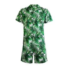 Load image into Gallery viewer, N90-AR23955/N90-TR23955 (Green Leaf), Men (92% polyester + 8% spandex) Aloha Shirt/Shorts/Set