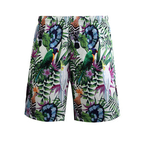 N90-AR23594/N90-TR23594 (Paradise bird - Pink), Men (92% polyester + 8% spandex) Aloha Shirt/Shorts/Set