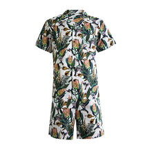 Load image into Gallery viewer, N90-AR23975/N90-TR23975 (Hummingbird-White), Men (92% polyester + 8% spandex) Aloha Shirt/Shorts/Set