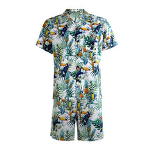 Load image into Gallery viewer, N90-AR23952/N90-TR23952 (White Bird), Men (92% polyester + 8% spandex)  Aloha Shirt/Shorts/Set