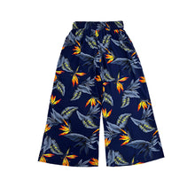 Load image into Gallery viewer, N91-P5124 (Navy bird of paradise), Ladies 4-way stretch Palazzo Pants with Smock Waist