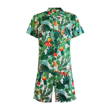 Load image into Gallery viewer, N90-AR23548/N90-TR23548 (Cactus-Green), Men (92% polyester + 8% spandex)  Aloha Shirt/Shorts/Set