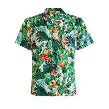 Load image into Gallery viewer, N90-AR23548/N90-TR23548 (Cactus-Green), Men (92% polyester + 8% spandex)  Aloha Shirt/Shorts/Set