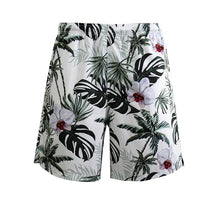 Load image into Gallery viewer, N90-AR23964/N90-TR23964 (Leaf/Tree-White), Men (92% polyester + 8% spandex) Aloha Shirt/Shorts/Set
