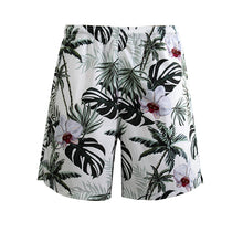 Load image into Gallery viewer, N90-AR23964/N90-TR23964 (Leaf/Tree-White), Men (92% polyester + 8% spandex) Aloha Shirt/Shorts/Set