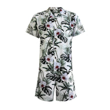 Load image into Gallery viewer, N90-AR23964/N90-TR23964 (Leaf/Tree-White), Men (92% polyester + 8% spandex) Aloha Shirt/Shorts/Set