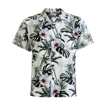 Load image into Gallery viewer, N90-AR23964/N90-TR23964 (Leaf/Tree-White), Men (92% polyester + 8% spandex) Aloha Shirt/Shorts/Set