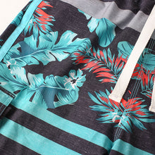 Load image into Gallery viewer, N90-T6057 (Green verdant stripe, cargo pockets), Men Microfiber Swimtrunk (4-way stretch)