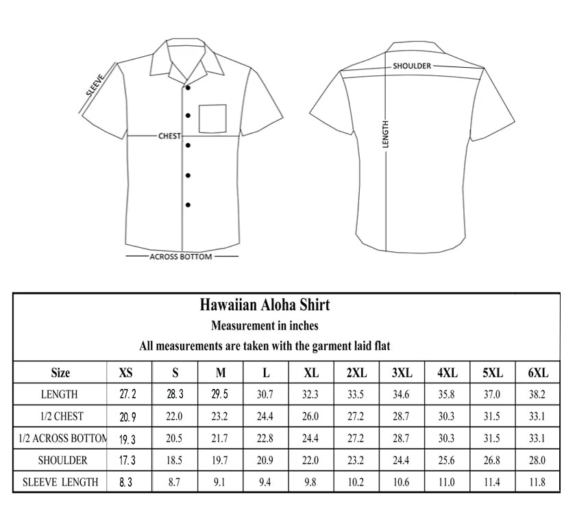 C90-A552 (Aqua leaf), Men 100% Cotton Aloha Shirt – Yuntech