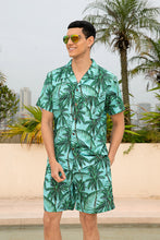 Load image into Gallery viewer, N90-AR23557/N90-TR23557 (Light Green Tree), Men (92% polyester + 8% spandex) Aloha Shirt/Shorts/Set