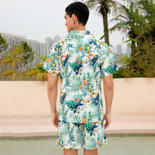Load image into Gallery viewer, N90-AR23952/N90-TR23952 (White Bird), Men (92% polyester + 8% spandex)  Aloha Shirt/Shorts/Set