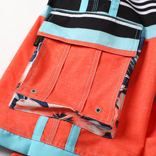 Load image into Gallery viewer, N90-T6405 (Rusty triband-orange, cargo pockets), Men Microfiber Swimtrunk (4-way stretch)
