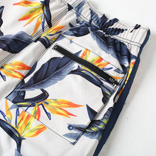 Load image into Gallery viewer, N90-T5724 (Paradise bird-beige, cargo pockets), Men Microfiber Swimtrunk (4-way stretch)