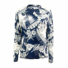 Load image into Gallery viewer, N91-UV517 (Navy with cream floral), Women UPF 50+ Sun Protection Outdoor Lightweight Long Sleeve Outdoor Hiking Fishing Running UV Shirt