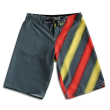 Load image into Gallery viewer, N90-B6684 (Melange stripe-yellow), Men Microfiber Boardshort (4-way stretch) - two pockets - Size 34‘ outseam is 22 inch.