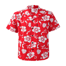 Load image into Gallery viewer, C90-A190 (Red hibiscus), Men 100% Cotton Aloha Shirt