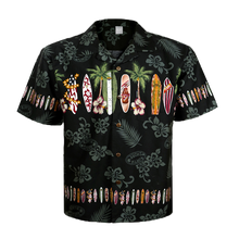 Load image into Gallery viewer, C90-A2007 (Black surfboard), Men 100% Cotton Aloha Shirt