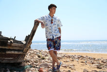 Load image into Gallery viewer, C90-A4292 (Blue Marlin), Men 100% Cotton Aloha Shirt