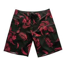 Load image into Gallery viewer, N90-B2104 (Black with red tribal), Men Microfiber Boardshort (4 - way stretch) - three pockets - Size 34‘ outseam is 22 inch.