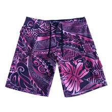 Load image into Gallery viewer, N90-B2404G (Red tribal), Men Microfiber Boardshort (4 - way stretch) - Size 34‘ outseam is 22 inch.