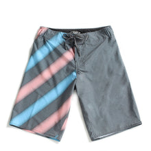 Load image into Gallery viewer, N90-B6624 (Melange stripe-blue), Men Microfiber Boardshort (4-way stretch) - two pockets - Size 34‘ outseam is 22 inch.