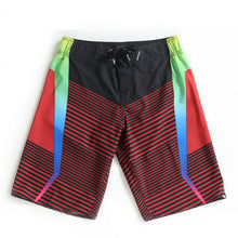 Load image into Gallery viewer, N90-B6048 (Marching rainbow-black), Men Microfiber Boardshort (4-way stretch) - two pockets - Size 34‘ outseam is 22 inch.