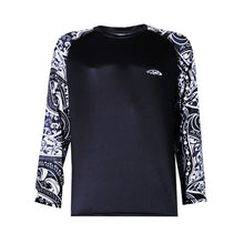 Load image into Gallery viewer, N90-UV2209S (White with black turtle tribal+black), Men UPF 50+ Sun Protection Outdoor Lightweight Long Sleeve Outdoor Hiking Fishing Running UV Shirt