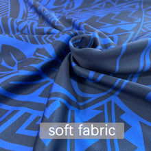 Load image into Gallery viewer, N90-P2412B (Tribal Navy), Men Microfiber Breathable Knitted Aloha Polo Shirt