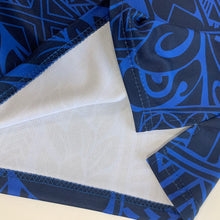 Load image into Gallery viewer, N90-P2412B (Tribal Navy), Men Microfiber Breathable Knitted Aloha Polo Shirt