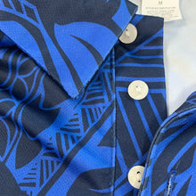 Load image into Gallery viewer, N90-P2412B (Tribal Navy), Men Microfiber Breathable Knitted Aloha Polo Shirt