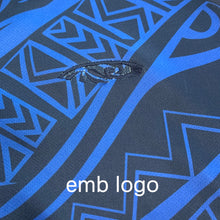 Load image into Gallery viewer, N90-P2412B (Tribal Navy), Men Microfiber Breathable Knitted Aloha Polo Shirt