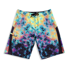 Load image into Gallery viewer, N90-B8803 (Kaleidescope-Spectrum), Men Microfiber Boardshort- (4-way stretch), one pocket - Size 34‘ outseam is 22 inch.