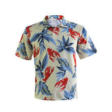 Load image into Gallery viewer, N90-P22724 (Beige lobster), Men Microfiber Breathable Knitted Aloha Polo Shirt