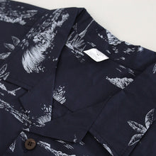 Load image into Gallery viewer, C90-A719 (Vintage navy tree), Men 100% Cotton Aloha Shirt