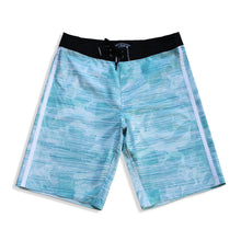 Load image into Gallery viewer, N90-B859 (Rustic botanic-cerulean), Men Microfiber Boardshort-(4-way stretch) - one pocket - Size 34‘ outseam is 22 inch.