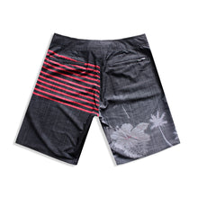 Load image into Gallery viewer, N90-B9604 (Faded canvas-crimson/onyx), Men Microfiber Boardshort- (4-way stretch) - one pocket - Size 34‘ outseam is 22 inch.