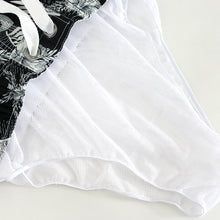 Load image into Gallery viewer, N90-T507 (Black with cream floral, cargo pockets), Men Microfiber Swimtrunk (4-way stretch)