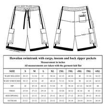 Load image into Gallery viewer, N90-T6405 (Rusty triband-orange, cargo pockets), Men Microfiber Swimtrunk (4-way stretch)