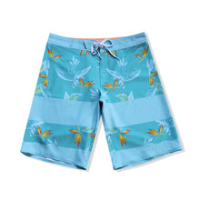 Load image into Gallery viewer, N90-B8528 (Bird of paradise divide-cerulean), Men Microfiber Boardshort (4-way stretch) - one pocket - Size 34‘ outseam is 22 inch.