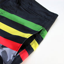 Load image into Gallery viewer, N90-B90584 (Melange stripe-onyx), Men Microfiber Boardshort (4 - way stretch) - three pockets - Size 34‘ outseam is 22 inch.