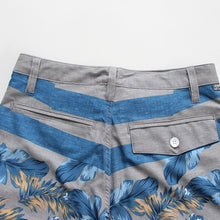 Load image into Gallery viewer, N90-S8629 (Monstera divide-saphire/grey), Men Submersible Shorts (4-way-stretch)
